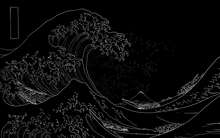 japan paintings waves boats 4335x2990 wallpaper 